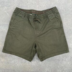 Men's Vans Range elastic shorts, army green size Medium